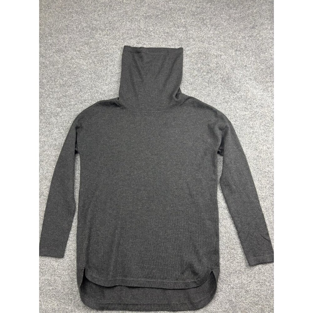 The North Face Sweater Womens Small Gray Funnel Neck Tunic Long‎ Sleeve Pullover